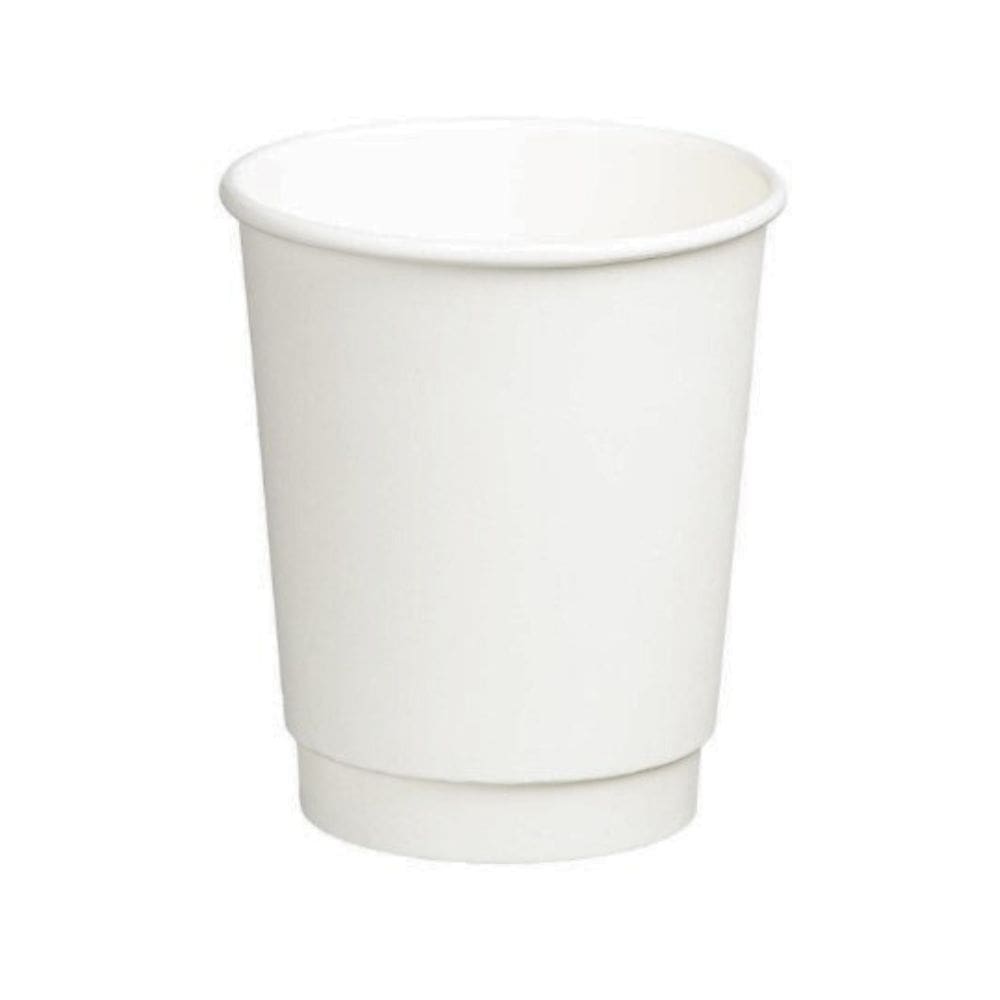 Double Wall PE Paper Cups 280ml (80mm) White