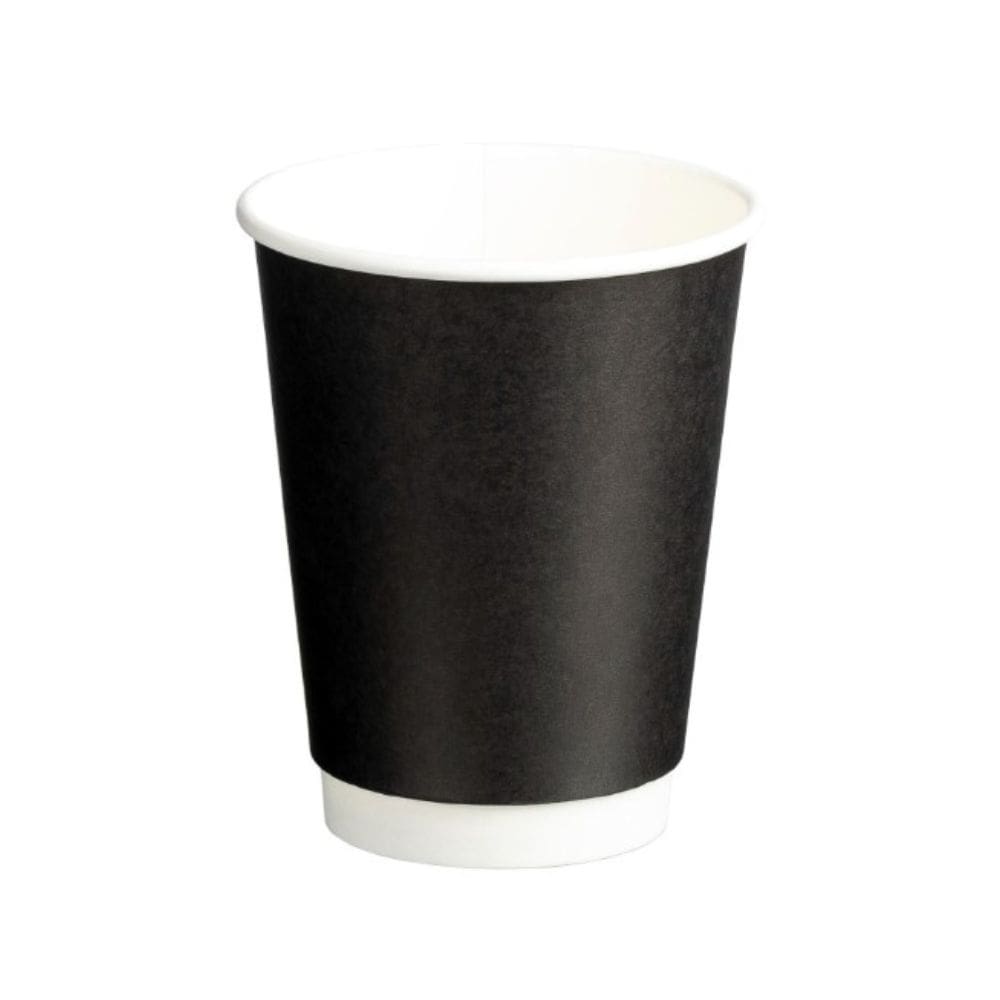Double Wall PE Paper Cups 390ml 90mm Black