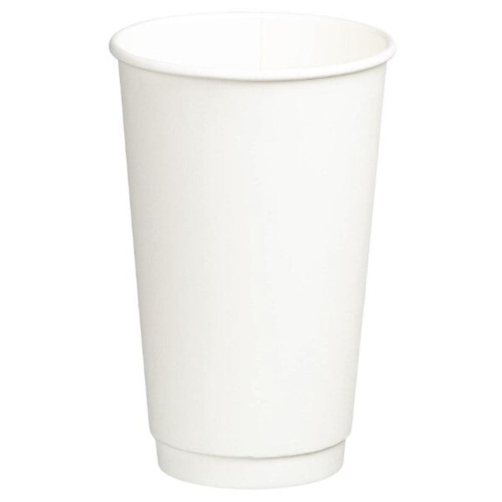 Double Wall PE Paper Cups 510ml (90mm) White