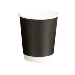 Double Wall Universal PE Paper Cups 280ml 90mm Black