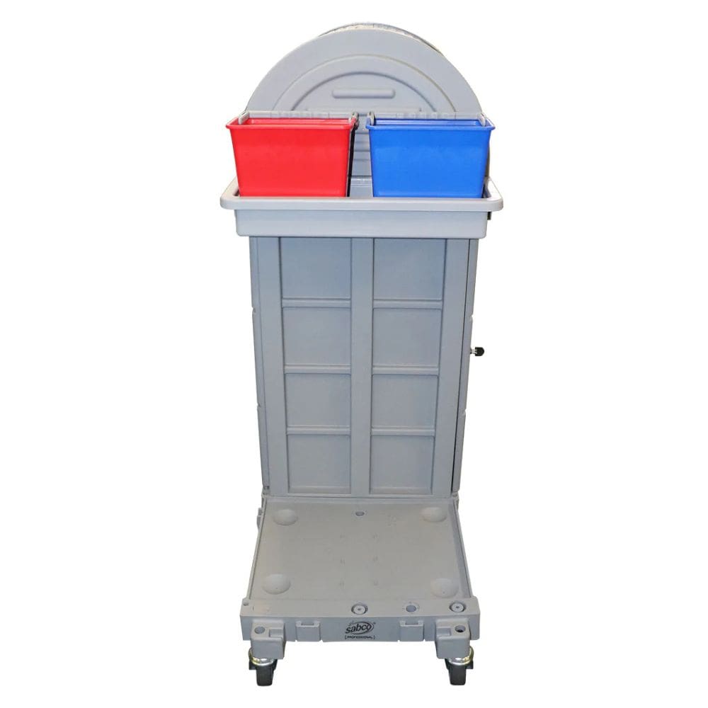 Sabco Professional Lockable Janitor Cart with Hood