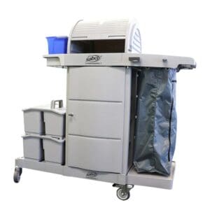 Sabco Professional Lockable Janitor Cart with Hood