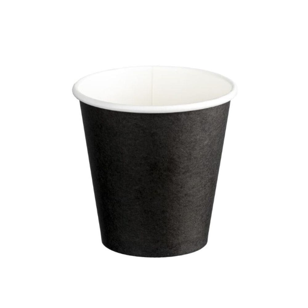 Single Wall PE Paper Cups 120ml, Black