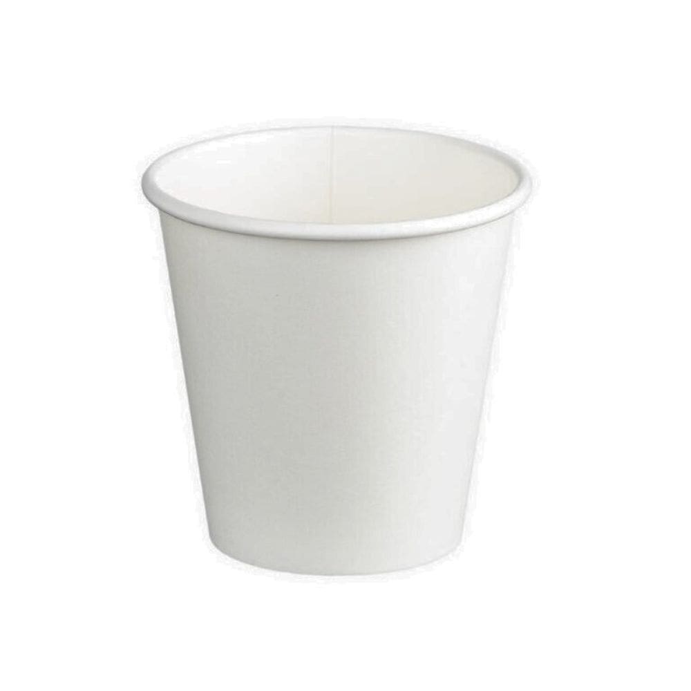 Single Wall PE Paper Cups 120ml, White
