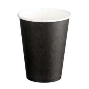 Single Wall PE Paper Cups 390ml (90mm) Black