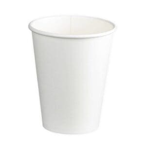 Single Wall PE Paper Cups 390ml (90mm) White
