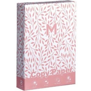 Matthews A4 Office Copy Paper 80gsm, Pastel Pink (5 Reams)