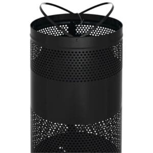 Rubbermaid Classics Open Top Decorative Waste 94L Bin, Black