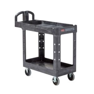 Rubbermaid BRUTE Heavy Duty Ergo Handle Utility Cart Small, Black