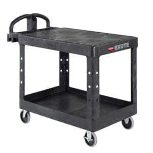 Rubbermaid BRUTE Heavy Duty Ergo Handle Utility Cart Medium, Black