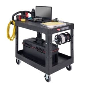 Rubbermaid BRUTE Heavy Duty Ergo Handle Utility Cart Medium, Black