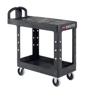 Rubbermaid BRUTE Heavy Duty Utility Cart – Flat Shelf, Small