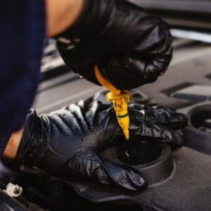 Bastion Black Nitrile Heavy Duty Diamond Grip Gloves