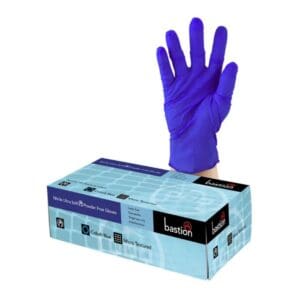 Bastion Nitrile Ultra Soft Cobalt Blue Powder Free Gloves - Carton of 1000