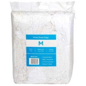Bed Sheet Rags, White 10KG