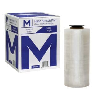 Matthews Hand Stretch Film 250mm x 300M, 23mu, Clear