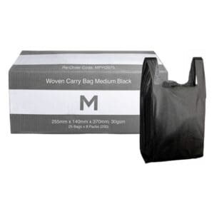Woven Carry Bags 255x140x370mm, 30gsm Medium
