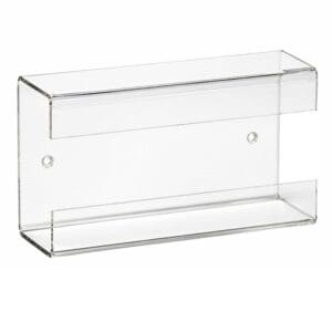 Single Wall Mounted Glove Dispenser - Clear Perspex