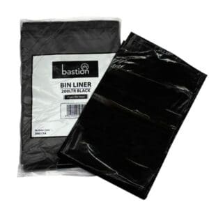 Bastion Bin Liners 200L 28mu, Black