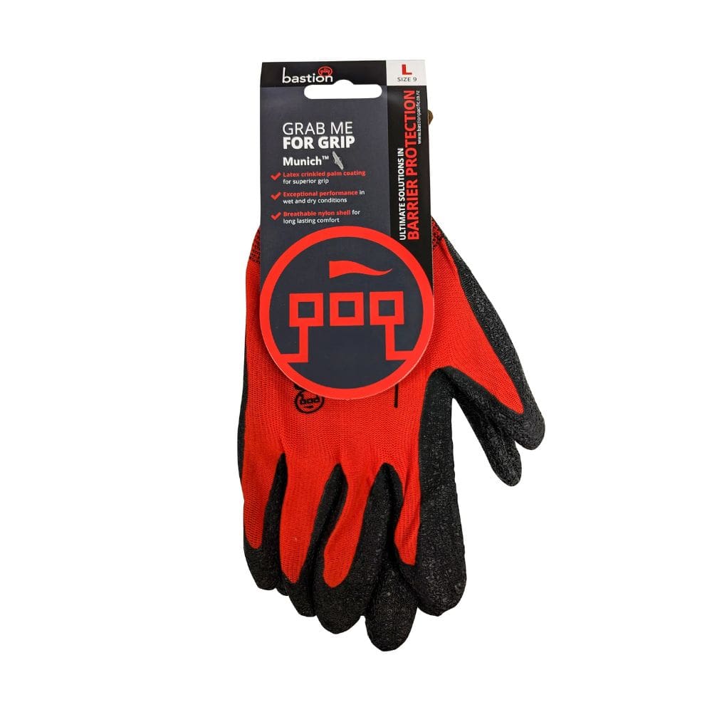 Bastion Munich Red Nylon Gloves