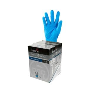Bastion Progenics Nitrile Blue Powder Free Gloves