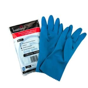 Bastion Silverlined Latex Gloves, Blue