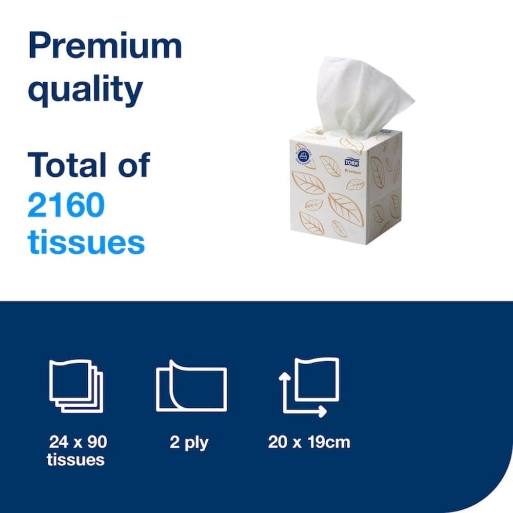Tork Extra Soft Facial Tissue Cubes 2 Ply