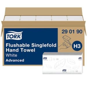 Tork H3 Flushable Singlefold Hand Towels 2 Ply