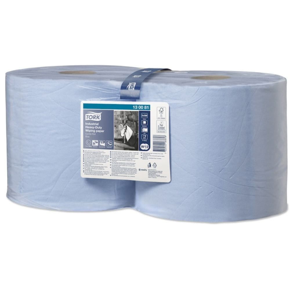 Tork Industrial Heavy Duty Blue Wiping Paper 3 Ply