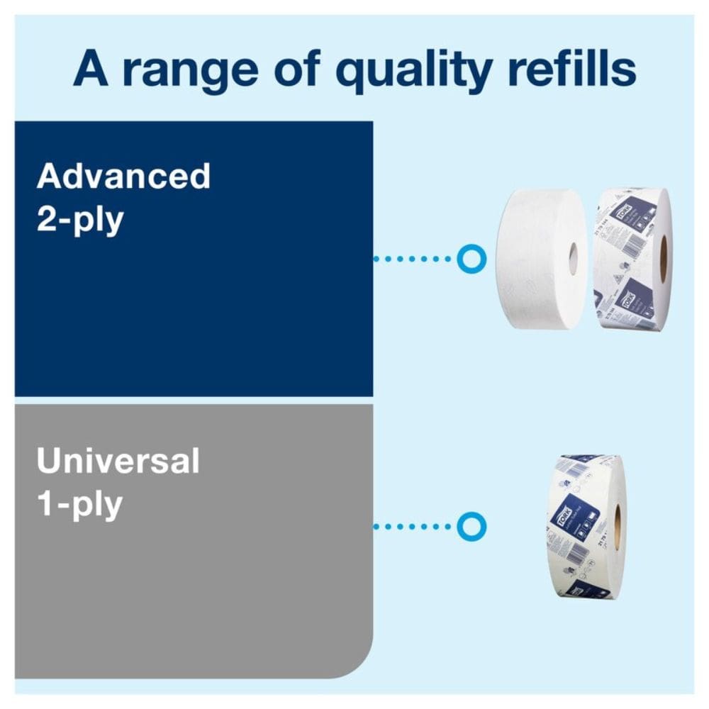 Tork T1 Jumbo Roll Dispenser, White