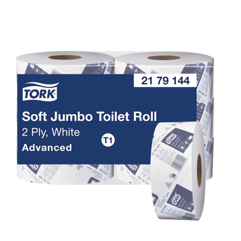 Tork T1 Jumbo Toilet Rolls 2 Ply 300M