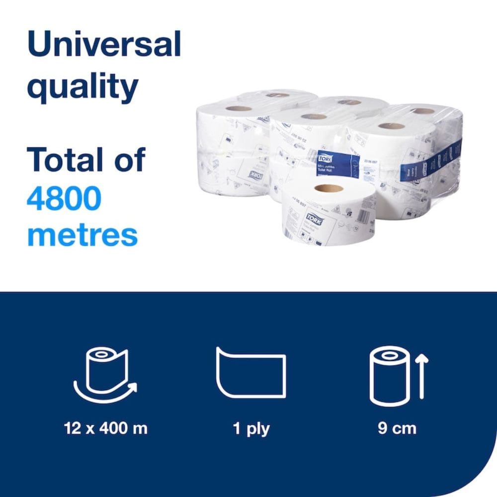 Tork T2 Mini Jumbo Toilet Roll 1 Ply 400M