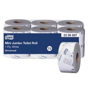 Tork T2 Mini Jumbo Toilet Roll 1 Ply 400M